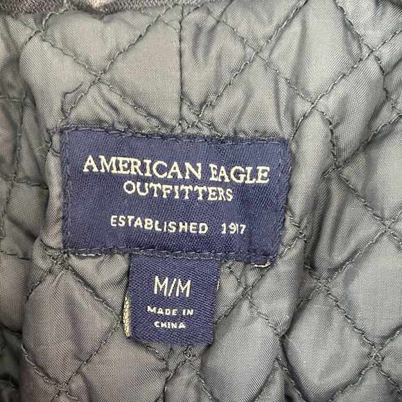 American Eagle Denim Motor Jacket Quilted Lining - Picture 4 of 11